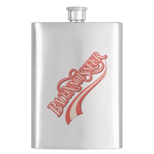 Baconnoisseur (bacon lover) hip flask (Front)