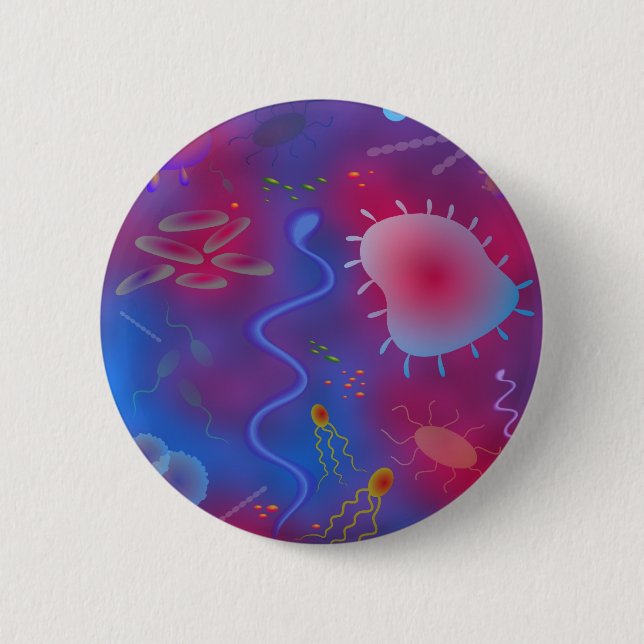 Bacteria 6 Cm Round Badge (Front)