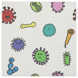 Bacteria and Virus kids pattern Fabric