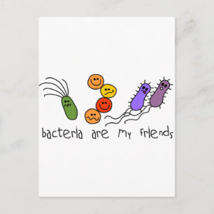 Bacteria are my friends postcard
