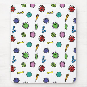 Bacteria, germs and viruses pattern mouse mat