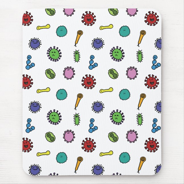 Bacteria, germs and viruses pattern mouse mat (Front)