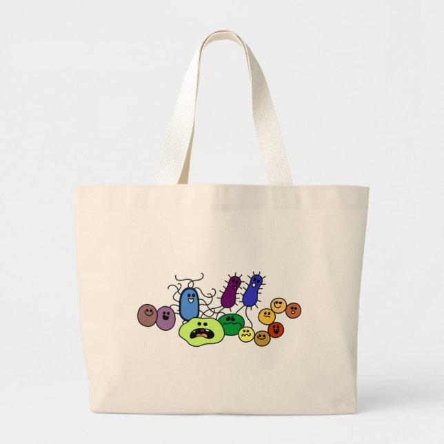 Bacteria Large Tote Bag (Front)