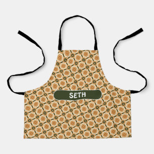 Bacteria Orange Green Minimal Pattern Apron