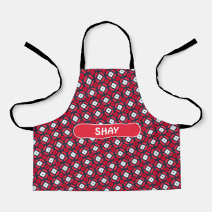 Bacteria Red Blue Minimal Pattern Apron