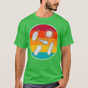 Bacteria Retro Vintage Geek Microbiology Teacher L T-Shirt