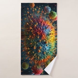 bacteria under microscope bath towel