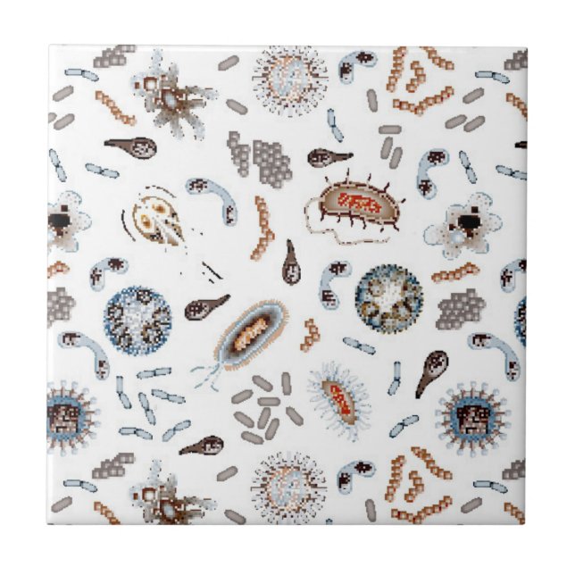 Bacteria & Virus Pattern Tile (Front)