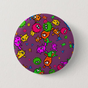 Bacteria Wallpaper 6 Cm Round Badge
