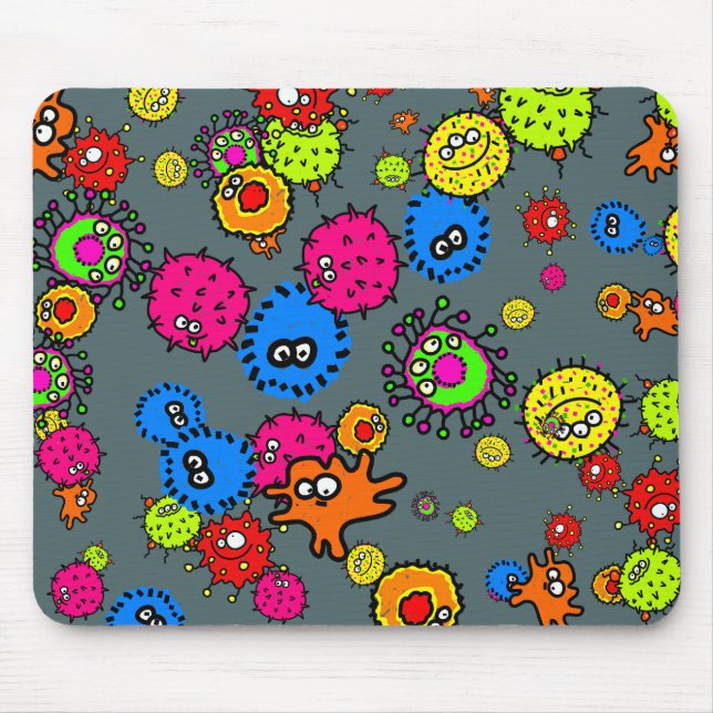 Bacteria Wallpaper Mouse Mat (Front)