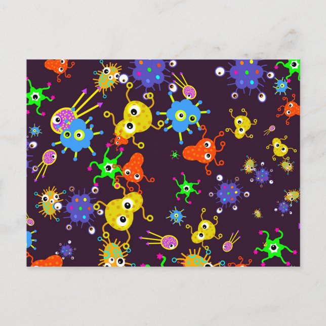Bacteria Wallpaper Postcard (Front)