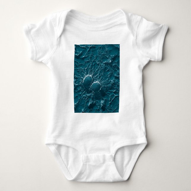 Bacterial cells of Staphylococcus Aureus Close Up Baby Bodysuit (Front)