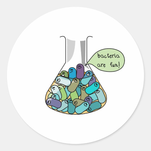 Bacterial Culture Classic Round Sticker (Front)