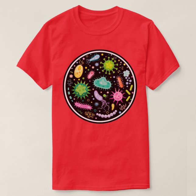 bacterial culture in microbiology T-Shirt (Design Front)
