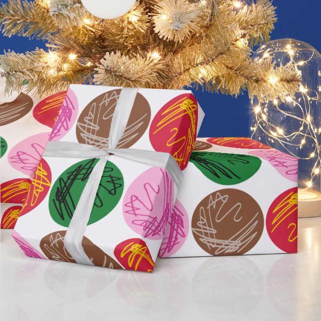 Bacterial Culture Plates Wrapping Paper (Holidays)