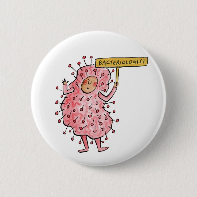 Bacteriologist 6 Cm Round Badge (Front)