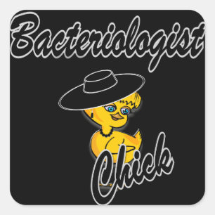 Bacteriologist Chick #4 Square Sticker