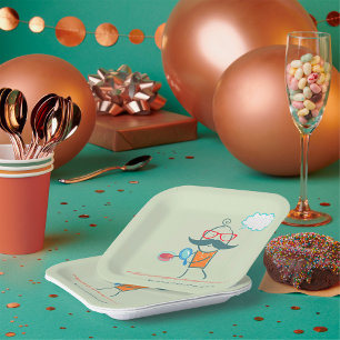 Bacteriologist Scientist Bacteria Paper Plate