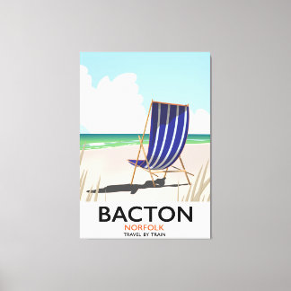 Bacton norfolk beach poster canvas print