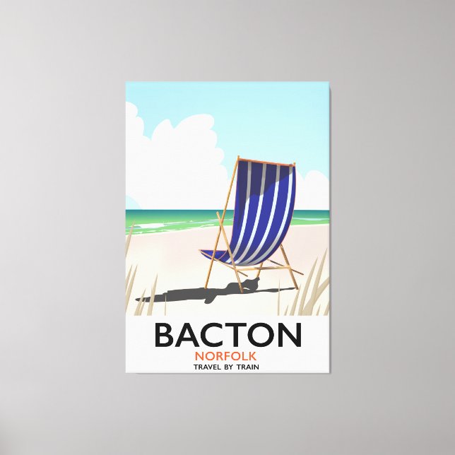 Bacton norfolk beach poster canvas print (Front)
