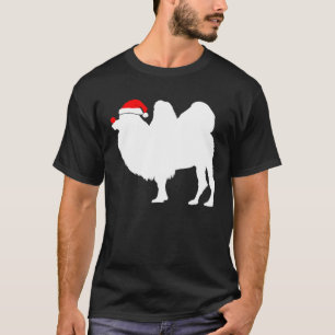 Bactrian Camel Santa Hat Christmas T-Shirt