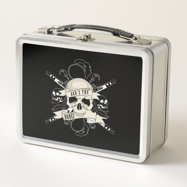 Bad 2 The Bones   Metal Lunch Box (Front)