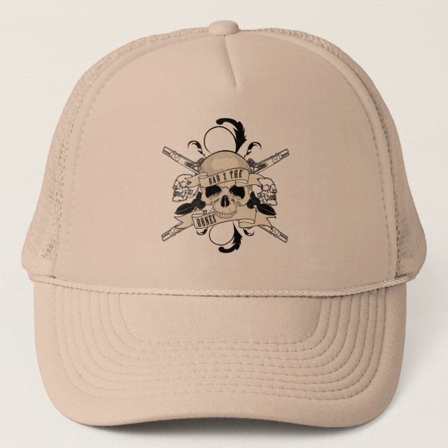 Bad 2 The Bones Trucker Hat (Front)