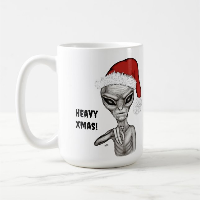 Bad Alien , Heavy Xmas ! Coffee Mug (Left)