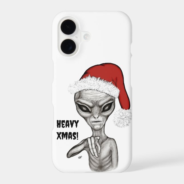 Bad Alien , Heavy Xmas ! iPhone Case (Back)