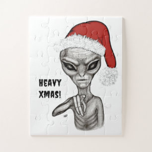 Bad Alien , Heavy Xmas ! Jigsaw Puzzle
