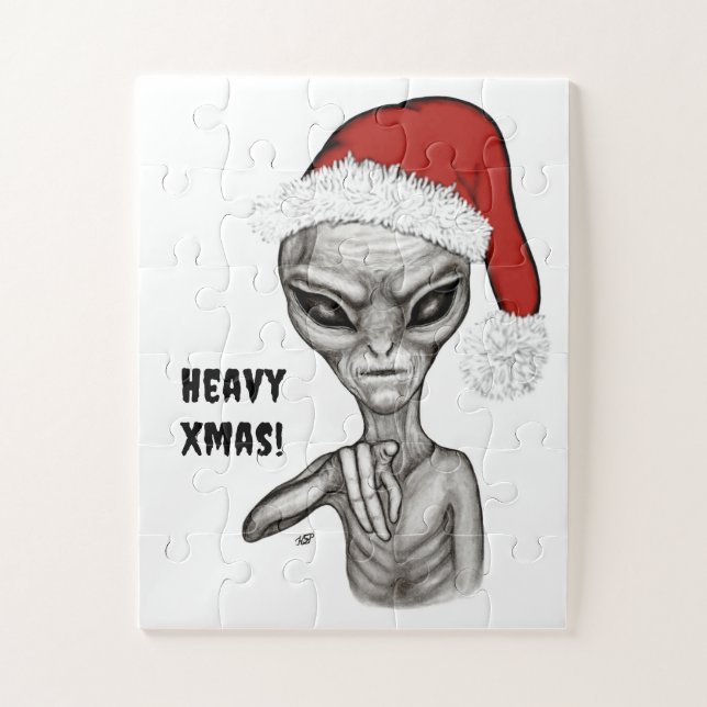 Bad Alien , Heavy Xmas ! Jigsaw Puzzle (Vertical)