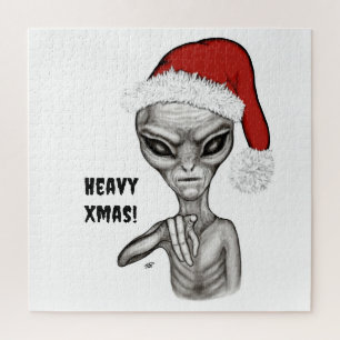 Bad Alien , Heavy Xmas ! Jigsaw Puzzle