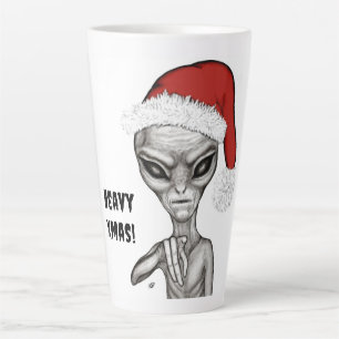 Bad Alien , Heavy Xmas ! Latte Mug