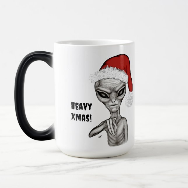 Bad Alien , Heavy Xmas ! Magic Mug (Left)