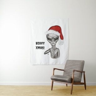 Bad Alien , Heavy Xmas ! Tapestry