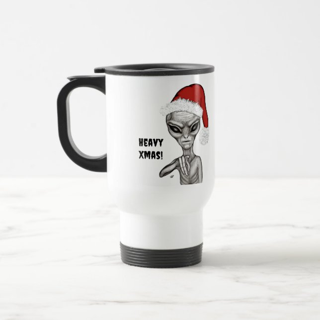 Bad Alien , Heavy Xmas ! Travel Mug (Left)