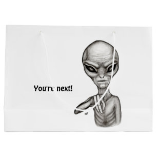 Bad Alien , You're next ! Large Gift Bag