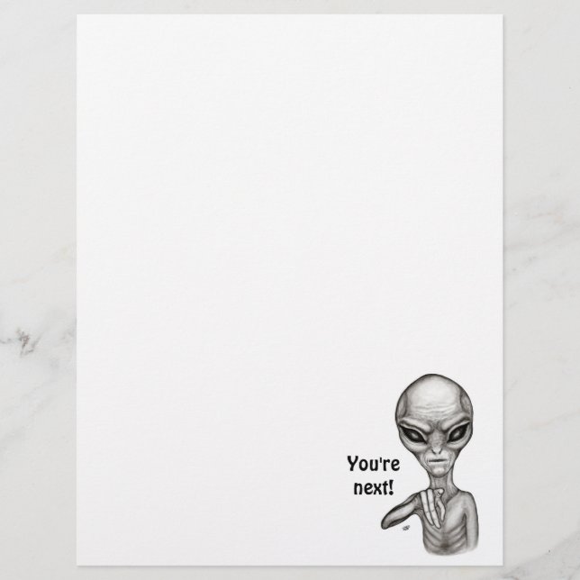Bad Alien , You're next ! Letterhead (Front)