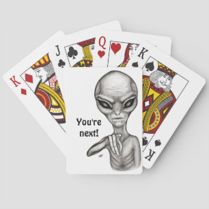 Bad Alien , You're next ! Playing Cards