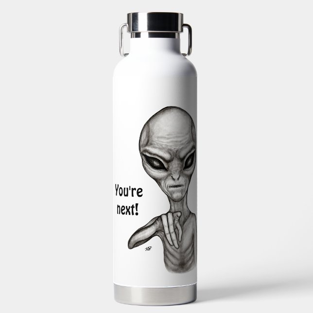 Bad Alien , You're next ! Water Bottle (Front)