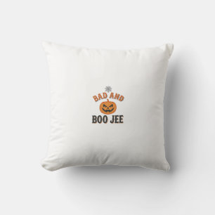 Bad And Boo Jee Halloween Pumpkin Graphic_1 Cushion