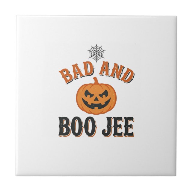 Bad And Boo Jee Halloween Pumpkin Graphic_1 Tile (Front)