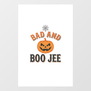 Bad And Boo Jee Halloween Pumpkin Graphic_1 Window Cling
