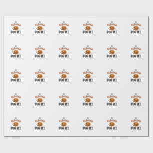 Bad And Boo Jee Halloween Pumpkin Graphic_1 Wrapping Paper