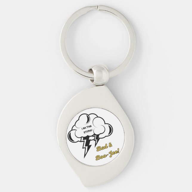 Bad and Boo jee “I Am the Storm” Gothic Key Ring (Front)