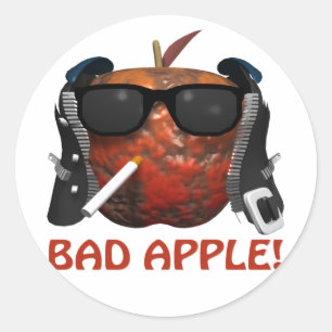 Bad Apple Classic Round Sticker