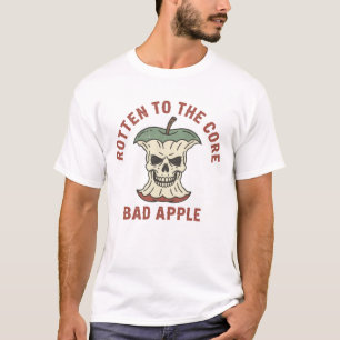 Bad Apple Skull Retro Rotten to the Core T-Shirt
