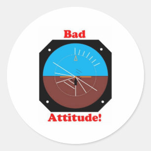 Bad Attitude Classic Round Sticker