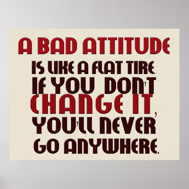 bad attitude poster (Front)