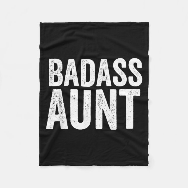 Bad Aunt Gift Funny New Aunt Idea New Niece Nephew Fleece Blanket (Front)